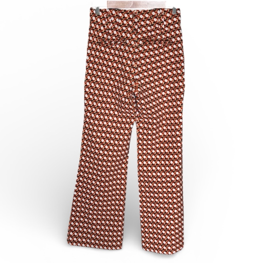 Maeve by Anthropologie The Naomi Wide-Leg Flare Pants in Geometric Pattern - Picture 3 of 8